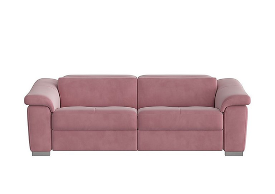 Nicoletti - Galileo 3 Seater Fabric Power Recliner Sofa - Pink