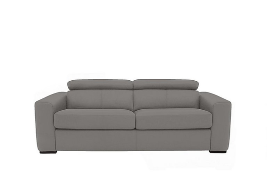 Infinity 3 Seater Leather Sofa - Grey- World of Leather