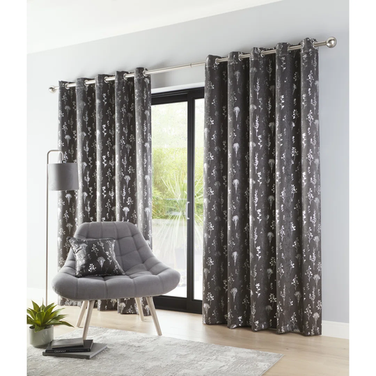 Bracken Fleur Eyelet Room Darkening Thermal Curtains