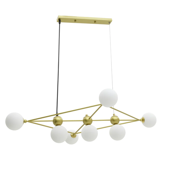 Shippenville 7 - Light Novelty Modern Linear Pendant with Wrought Iron Accents