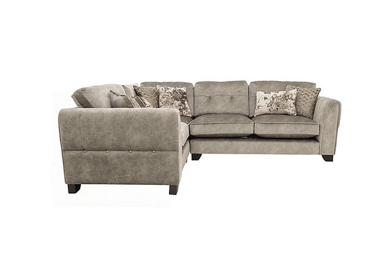 Ariana Small Fabric Classic Back Corner Sofa - Beige