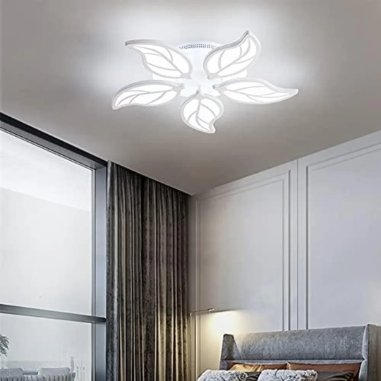 Modern LED Chandelier Ceiling Light Acrylic White For Bedroom Dining Room 6500K Cool White