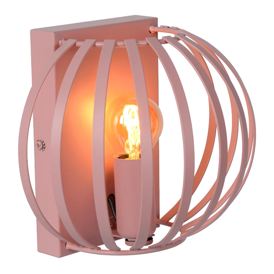 1 - Light Dimmable Pink Flush Mounted Sconce
