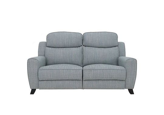 Comfort Story - Title 2 Seater Fabric Recliner Sofa with Power Headrests - Blue