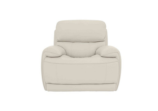Relax Station Rocco Leather Power Rocker Armchair with Power Headrests - White- World of Leather