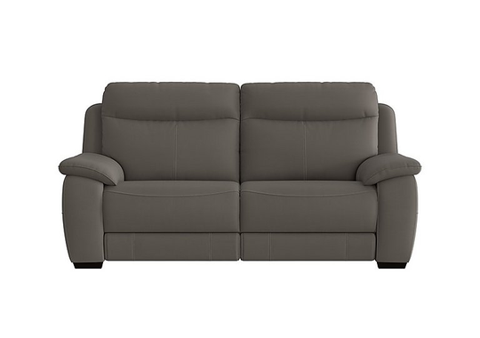 Starlight Express 3 Seater Leather Sofa - Grey- World of Leather