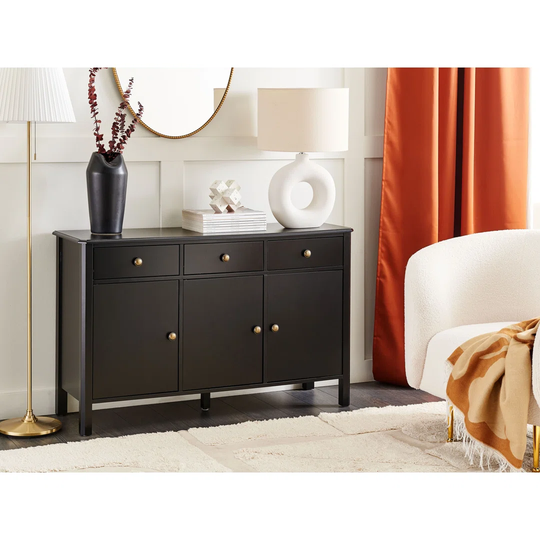 3 Door Sideboard Black Sheri