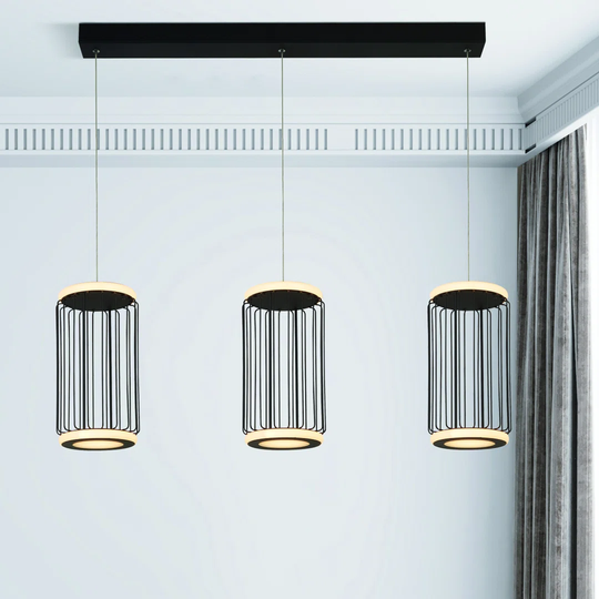 Fauver 3 -Light Kitchen Island Geometric LED Pendant