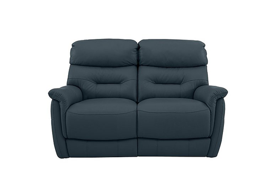Chicago 2 Seater Leather Sofa - Blue- World of Leather