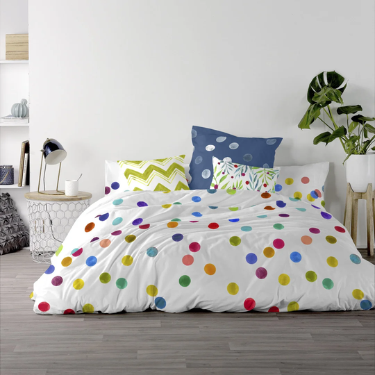 Mccoy Multicolour Cotton 150 TC Traditional Duvet Cover Set