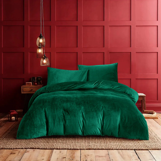 100% Crushed Velvet Duvet Cover Set