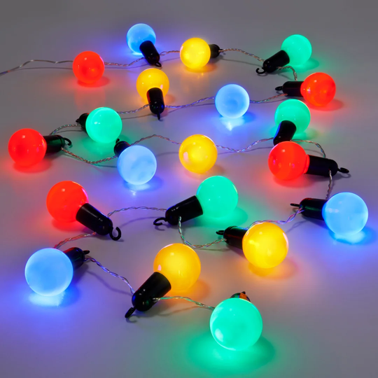475Cm LED Battery Powered 20 - Bulb Festoon Lights String Light (End to End Connectable)