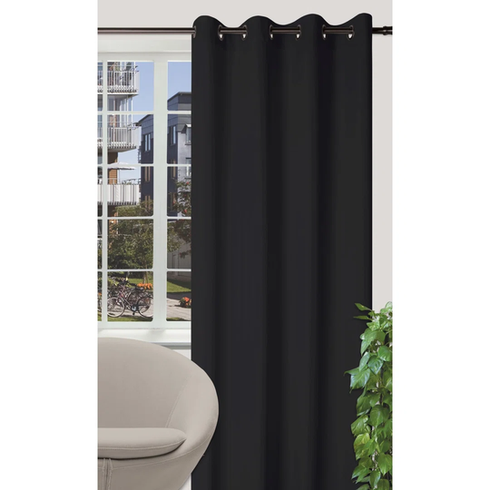 Oxford Eyelet Room Darkening Single Curtain