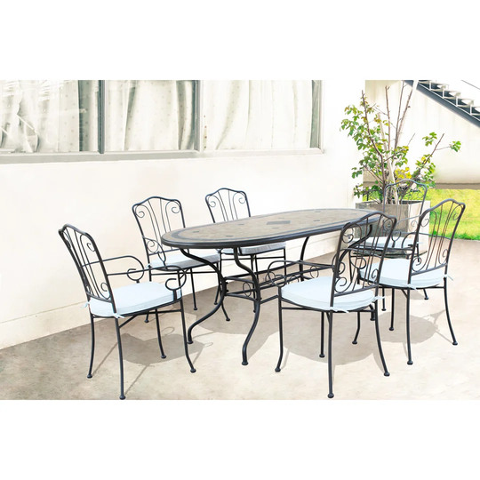 Chondra Oval 160Cm Outdoor Dining Table