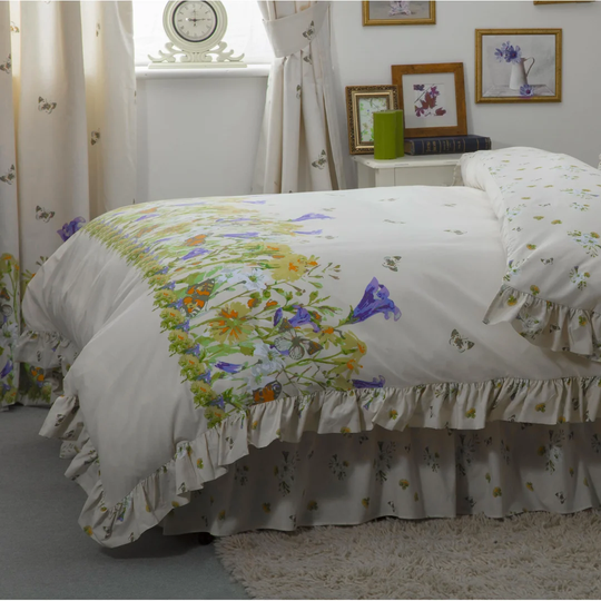 Riley-James Ivory/Green 150 TC Duvet Cover