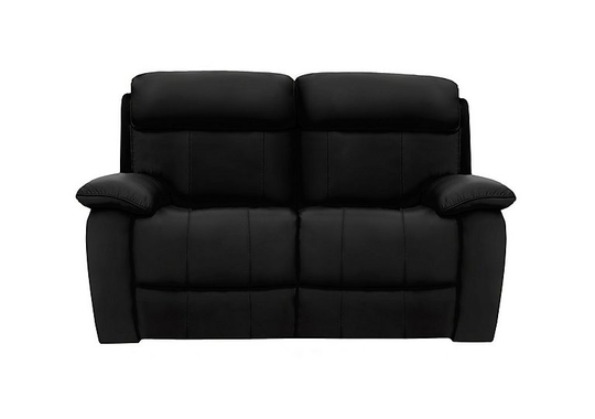 Moreno 2 Seater Leather Sofa - Black- World of Leather