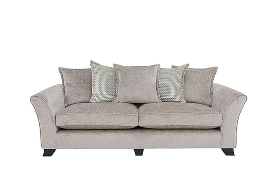 Sasha 4 Seater Scatter Back Sofa - Grey