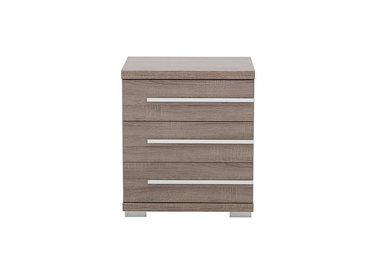 Wiemann - Laguna 3 Drawer Bedside Table Right Side Handles - Brown
