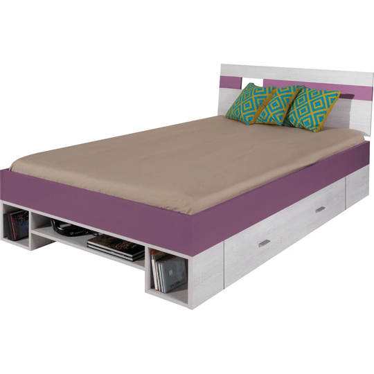 Chillicothe Bed Frame with Drawers and Shelves