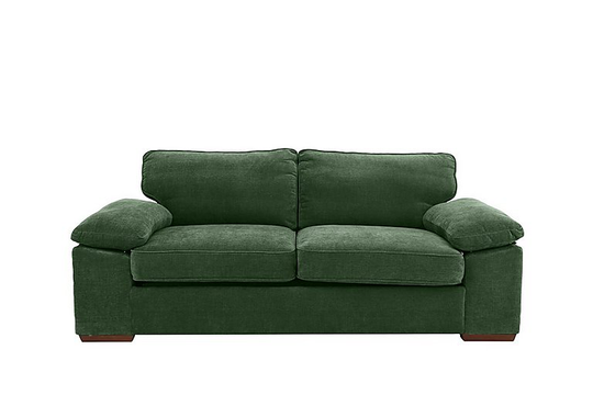 Home 3 Seater Fabric Sofa Bed - Green