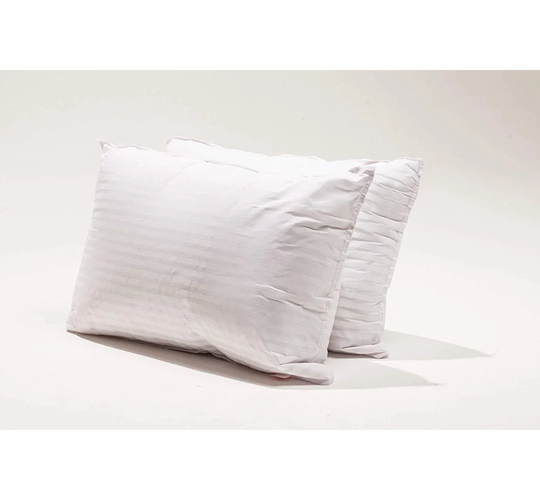 Sleepynights Hotel Quality Satin Stripe Comfort Spring Back Bounce Pillows : 2 Pillow Pack