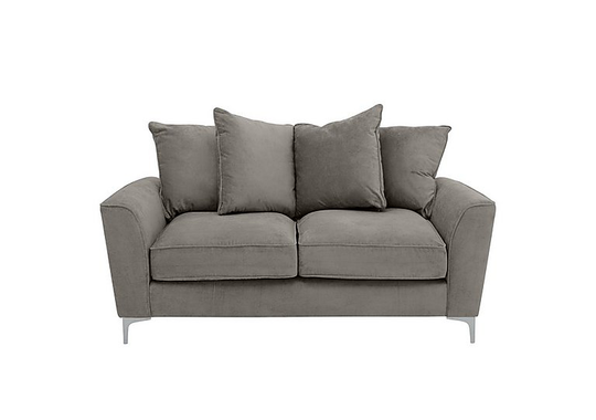 Legend 2 Seater Pillow Back Fabric Sofa - Grey