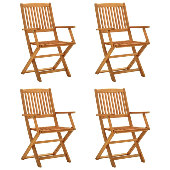 Gemala Folding Eucalyptus Patio Dining Chair