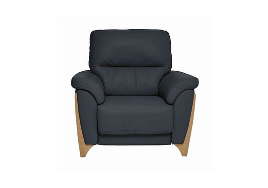 Ercol - Enna Leather Power Recliner Armchair - Blue