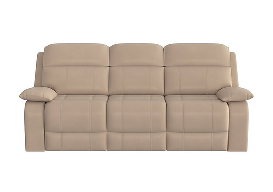 Moreno 3 Seater Leather Power Recliner Sofa - Grey- World of Leather