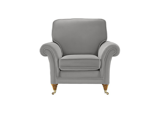 Parker Knoll - Burghley Leather Chair - Grey