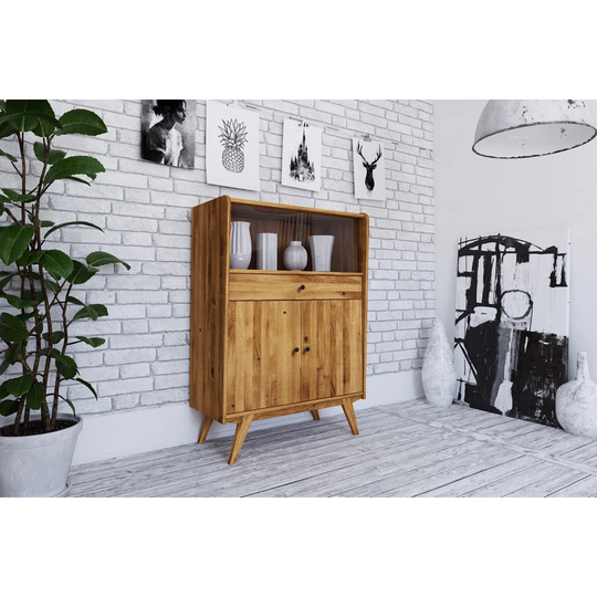 Theydon 100 Cm Wide 1 Drawer Oak Wood Sideboard