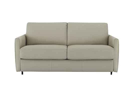 Nicoletti - Alcova 2.5 Seater Leather Sofa Bed with Slim Arms - Grey
