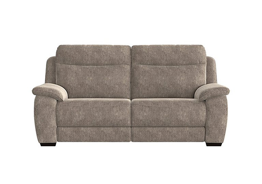 Starlight Express 3 Seater Fabric Recliner Sofa with Power Headrests - Mink