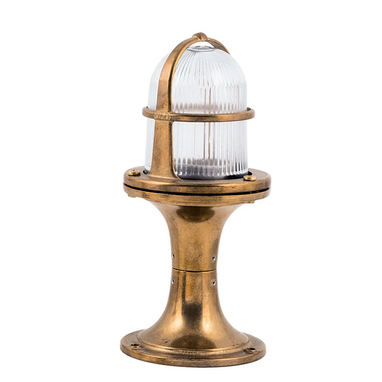 Steinberg Brass 1-Light 25Cm H Hardwired Pedestal Light