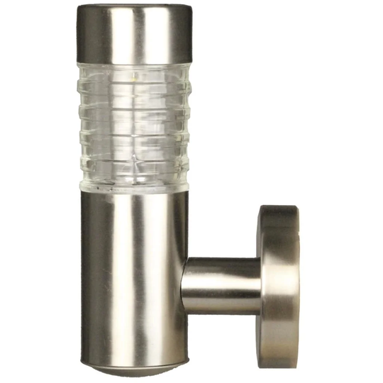 Luxform Solar LED Garden Wall Lights Tacoma 2 Piece Silver